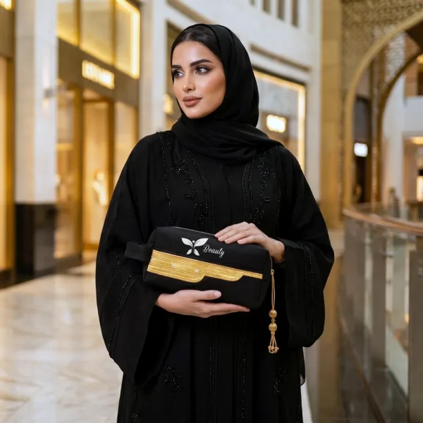 Bisht Design Black Utility/Cosmetic Pouch