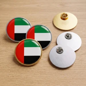 Round Flat Metal Badges with Print