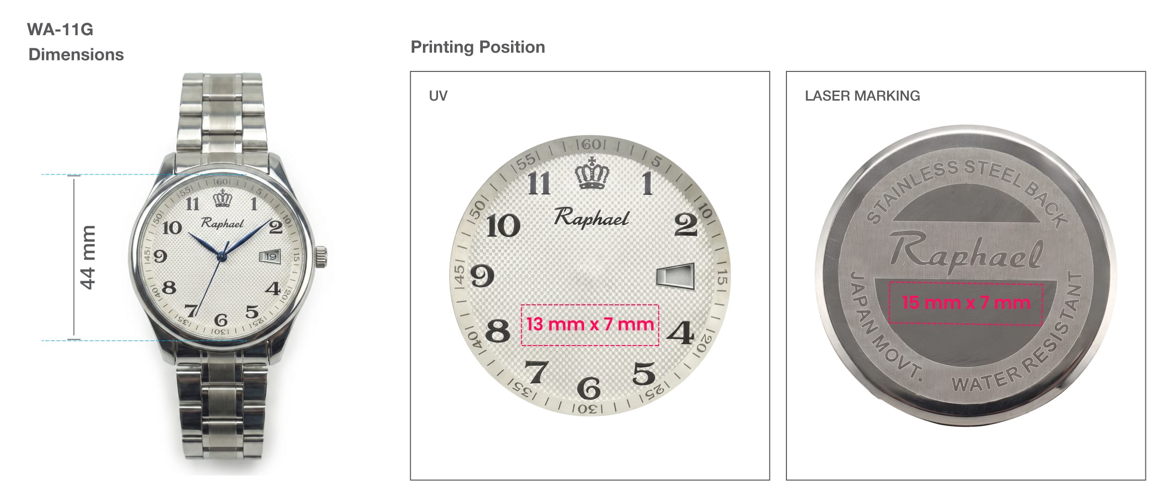 Raphael Brand Gentlemen's Watch Printing Details Raphael Brand Gentlemen's Watch Printing Details