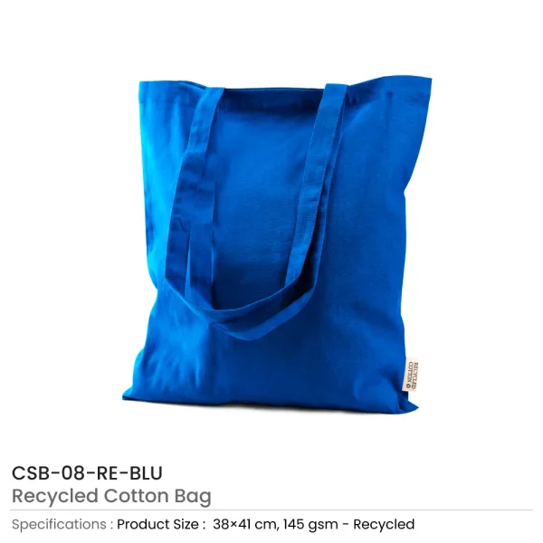 Recycled Cotton Bag Blue