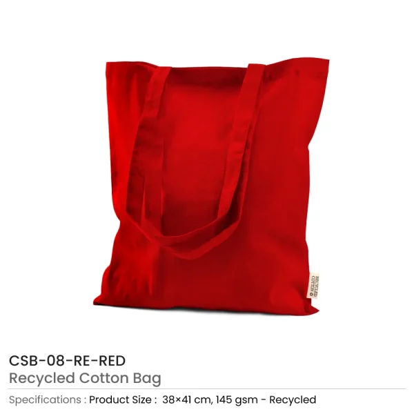 Recycled Cotton Bag Red