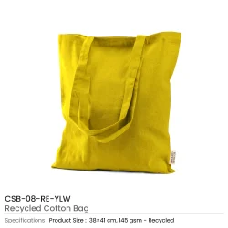 Recycled Cotton Bag Yellow
