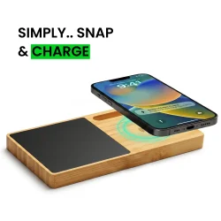 Eco-Friendly Wireless Charger with Mug Warmer & Phone Stand, 10W - Image 3