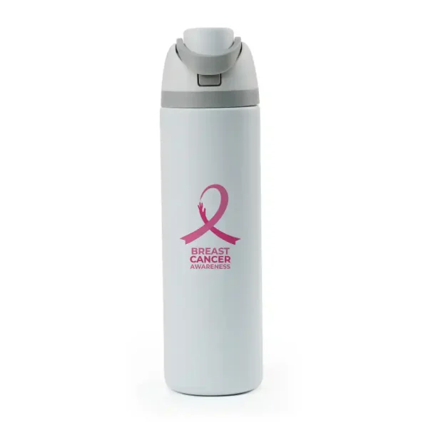Breast Cancer Awareness SS Bottles with Straw