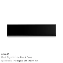 Aluminum Desk Sign Holder Black Color