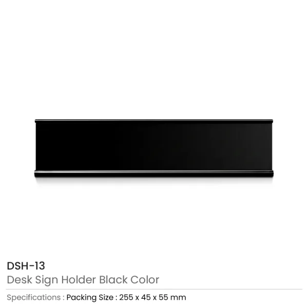 Aluminum Desk Sign Holder Black Color