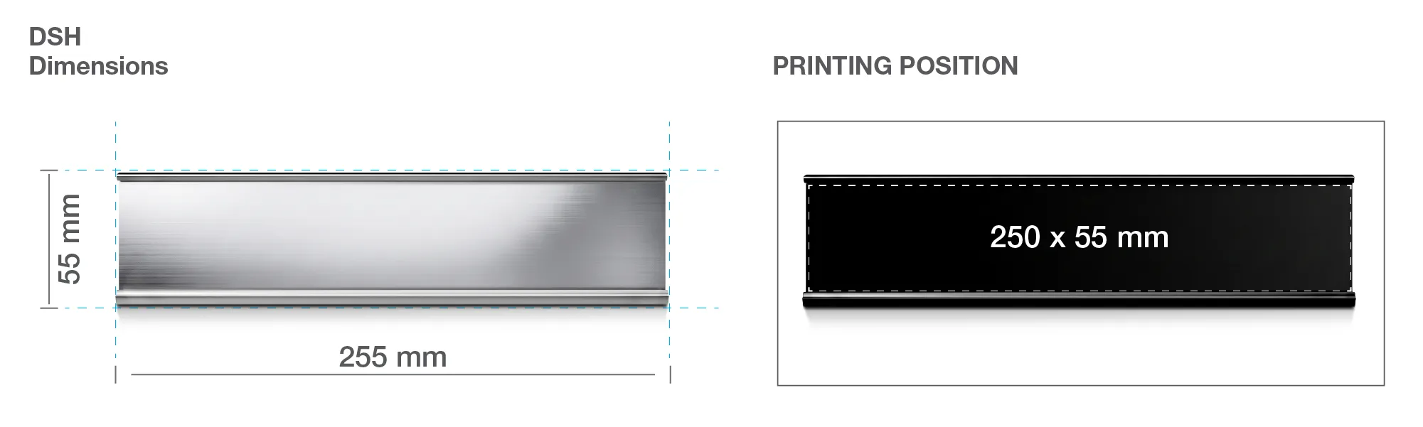 Desk Sign Holders Printing Details