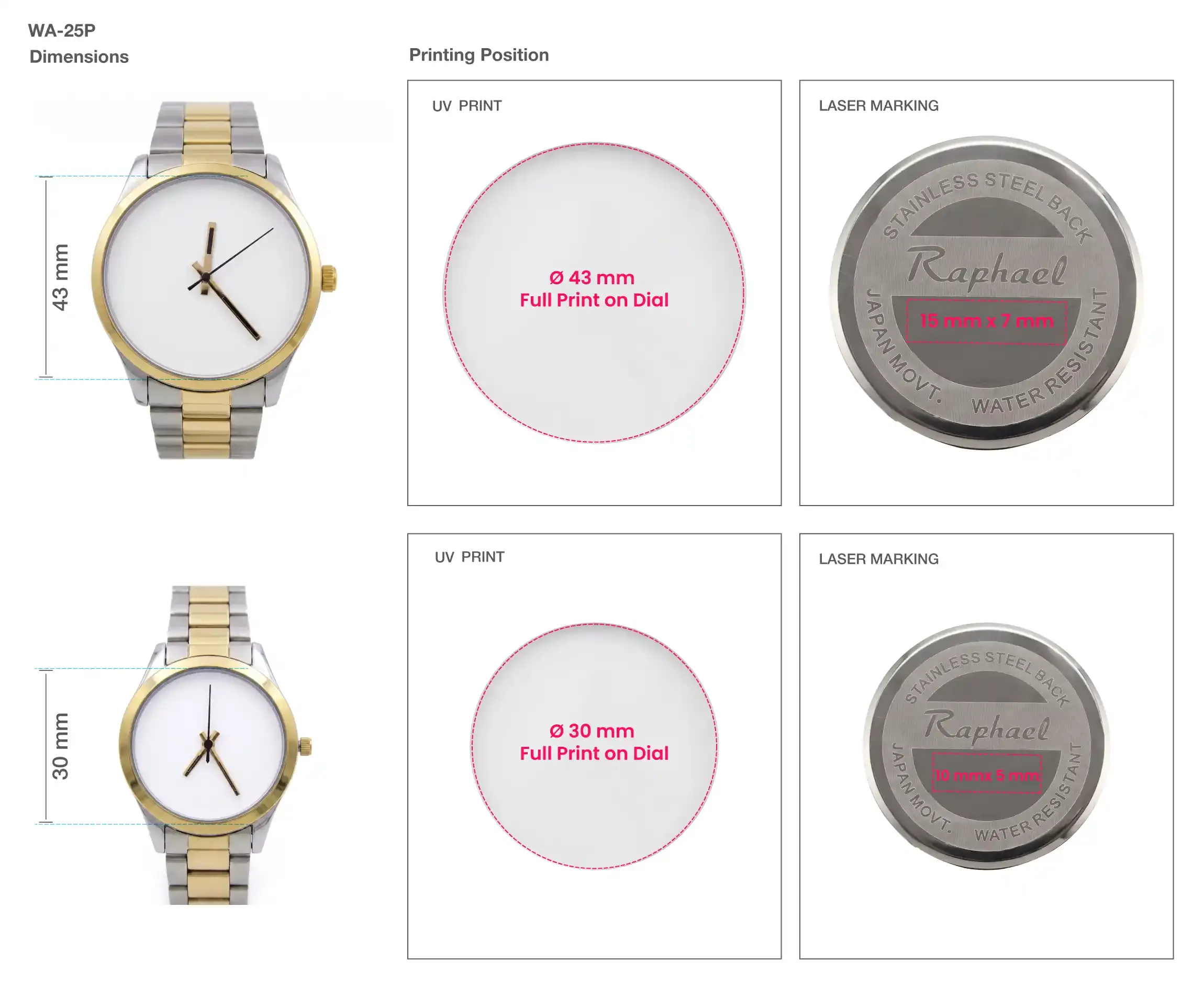 Logo Watches for Couples Printing Details Logo Watches for Couples Printing Details