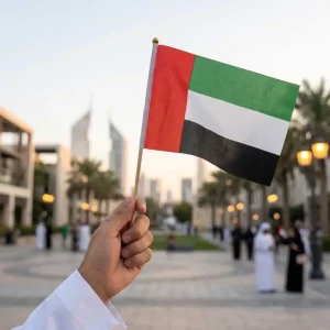 UAE Flags A4 Size with Wooden Pole Sample