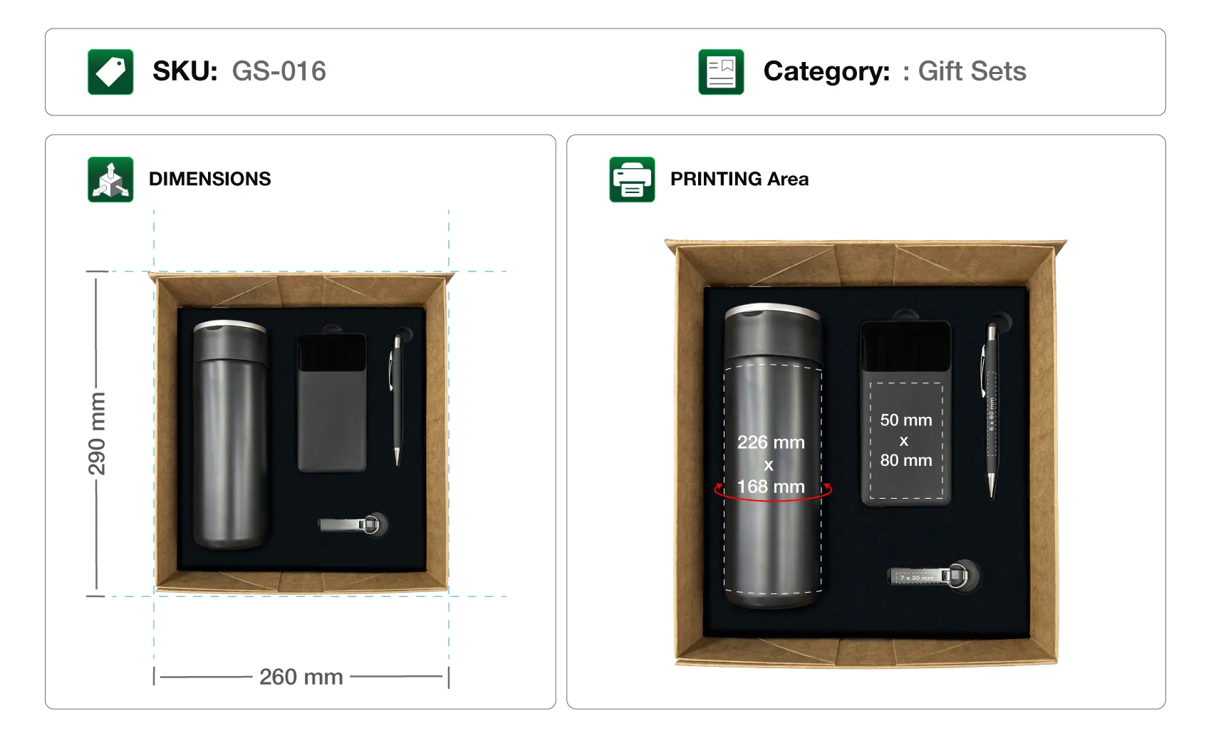 Corporate Office Gift Set GS-016 Printing Details Corporate Office Gift Set GS-016 Printing Details
