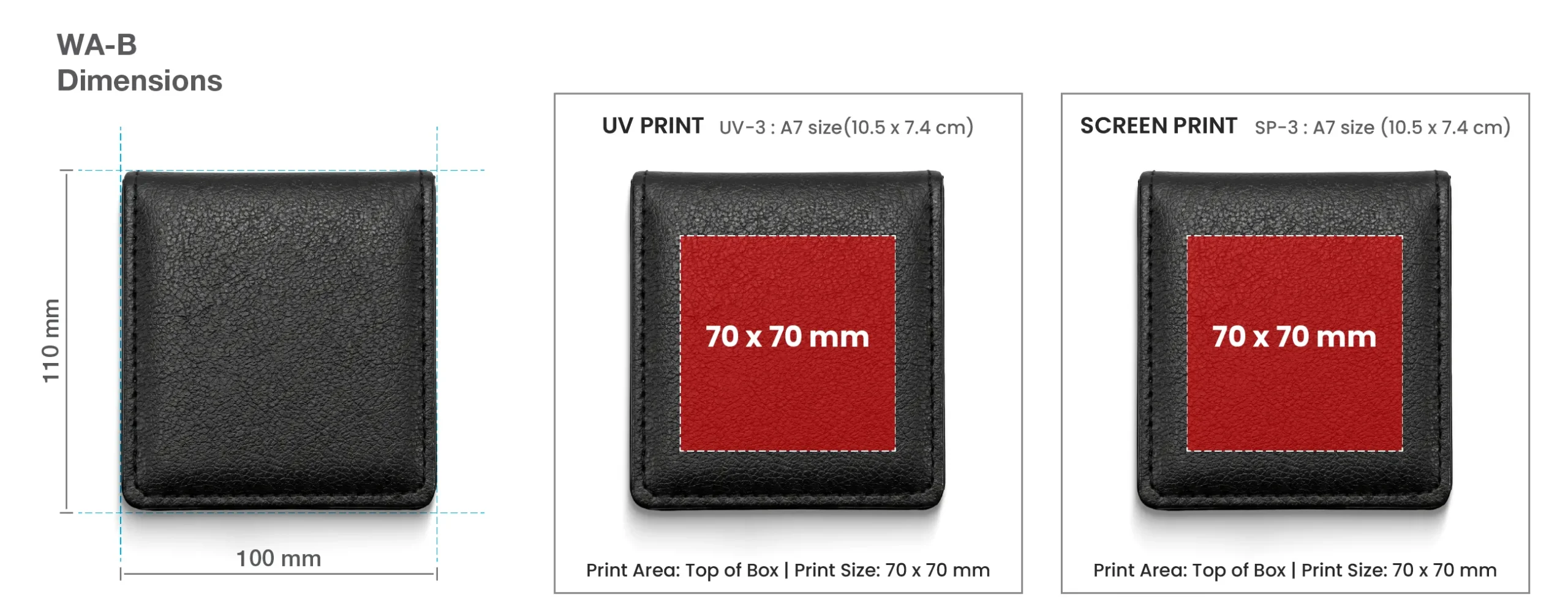 Premium PU Single Watch Gift Box Printing Details