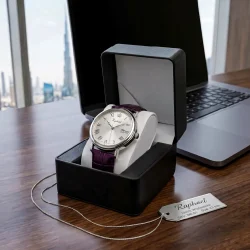 Premium PU Leather Single Watch Gift Box with Removable Cushions - Image 2