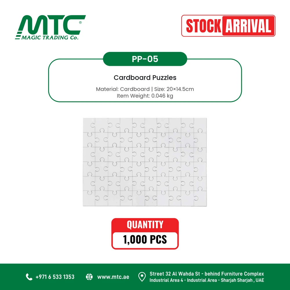 Stock Arrived Cardboard Puzzles