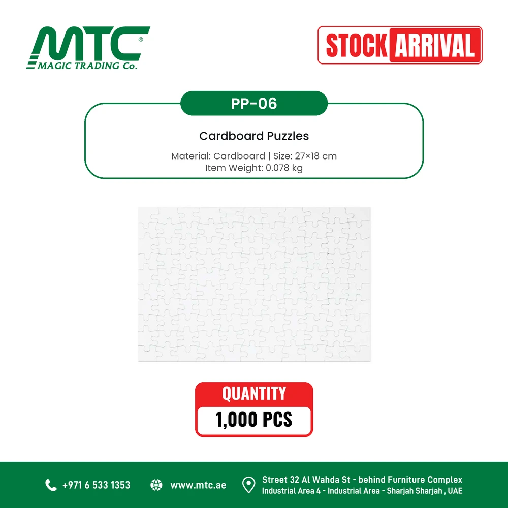Stock Arrived Cardboard Puzzles