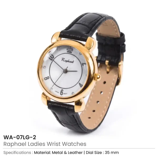 Raphael Ladies Wrist Watches Gold 35mm