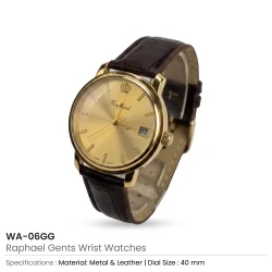 Professional Gents Wrist Watches in Gold