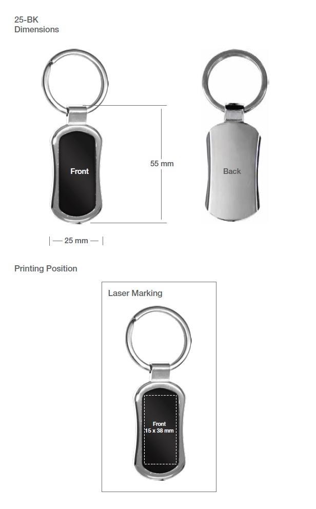 Keychain Printing Details